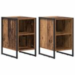 Casa si Gradina - Mobilier - Comode si corpuri - Noptiere - Noptiera 2 pcs Lemn Vechi 39.5 x 30 x 50 cm Lemn compozit - Infinity.ro