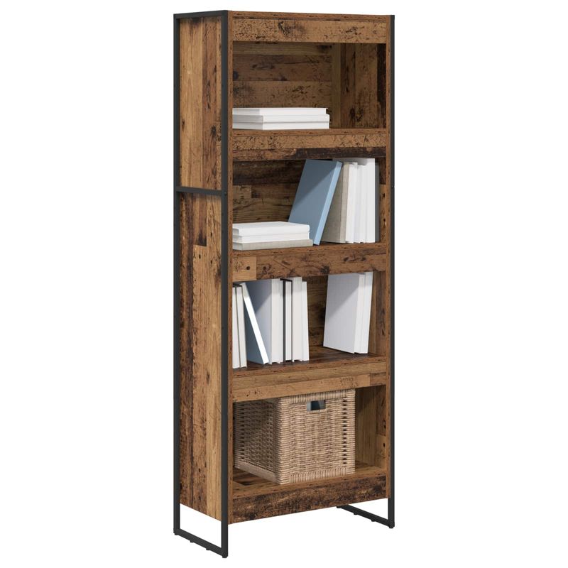 Casa si Gradina - Mobilier - Biblioteci si rafturi - Biblioteci - Dulap pentru carti Lemn Vechi 80 x 30 x 155 cm Lemn compozit - Infinity.ro