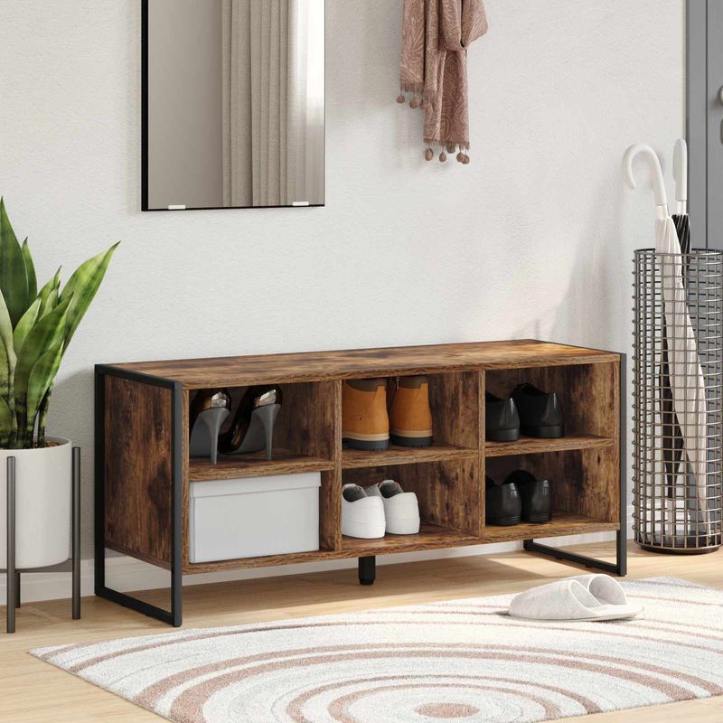 Casa si Gradina - Mobilier - Organizare si depozitare - Organizator incaltaminte - Dulap pentru pantofi Stejar fumuriu 60 x 35 x 44 cm - Infinity.ro