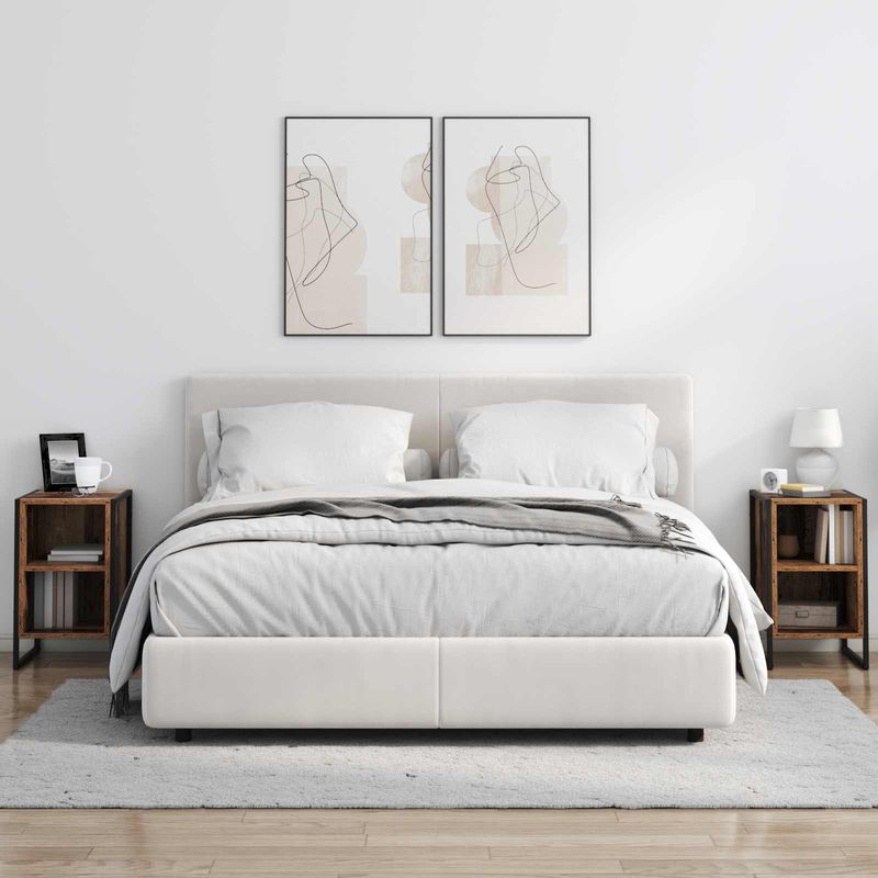 Casa si Gradina - Mobilier - Comode si corpuri - Noptiere - Noptiera 2 pcs Lemn Vechi 39.5 x 30 x 50 cm Lemn compozit - Infinity.ro