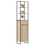 Casa si Gradina - Mobilier - Mobilier baie - Corpuri baie - Dulap de Baie cu sertar Sonoma 40 x 30 x 180 cm Lemn compozit - Infinity.ro
