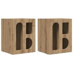 Casa si Gradina - Mobilier - Comode si corpuri - Noptiere - Noptiera 2 pcs Stejar Artizanal 40 x 35 x 50 cm Lemn compozit - Infinity.ro