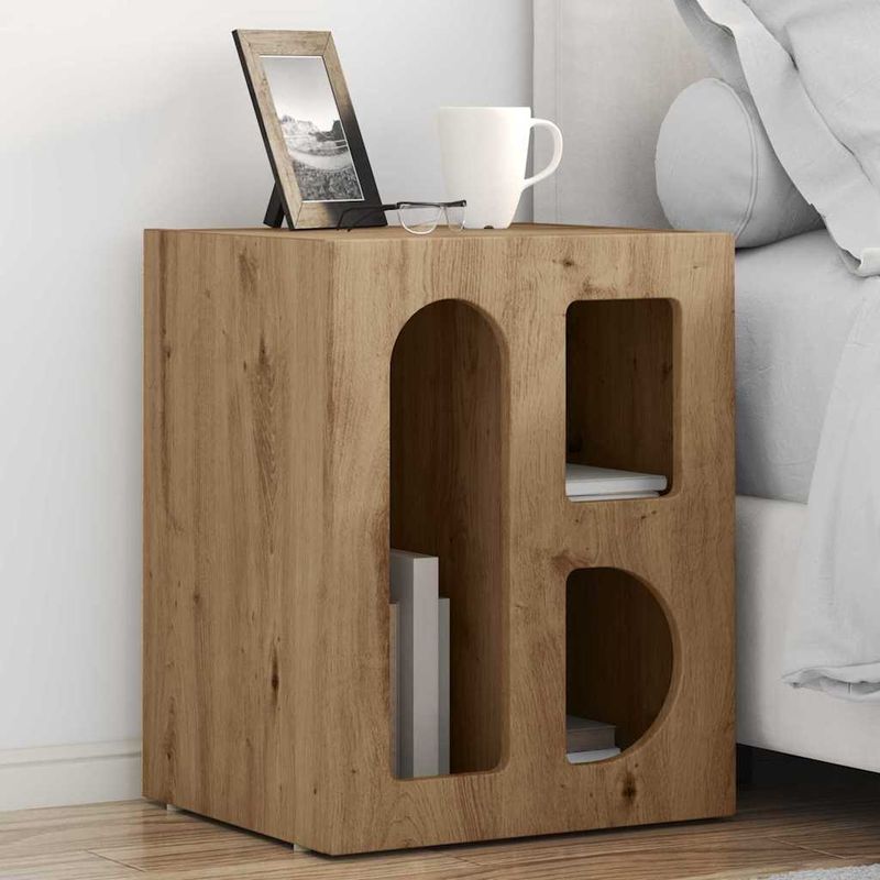 Casa si Gradina - Mobilier - Comode si corpuri - Noptiere - Noptiera 2 pcs Stejar Artizanal 40 x 35 x 50 cm Lemn compozit - Infinity.ro
