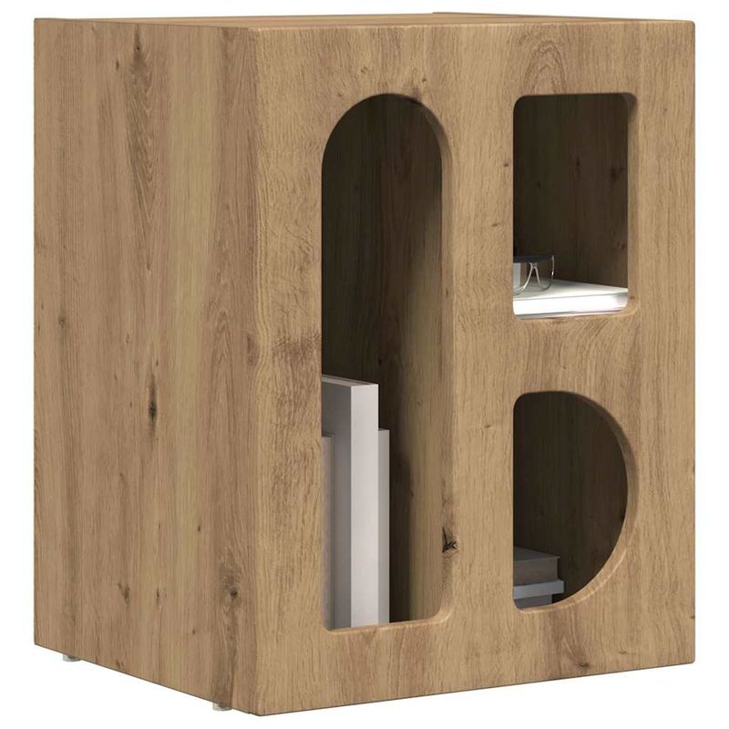 Casa si Gradina - Mobilier - Comode si corpuri - Noptiere - Noptiera Stejar Artizanal 40 x 35 x 50 cm Lemn compozit - Infinity.ro