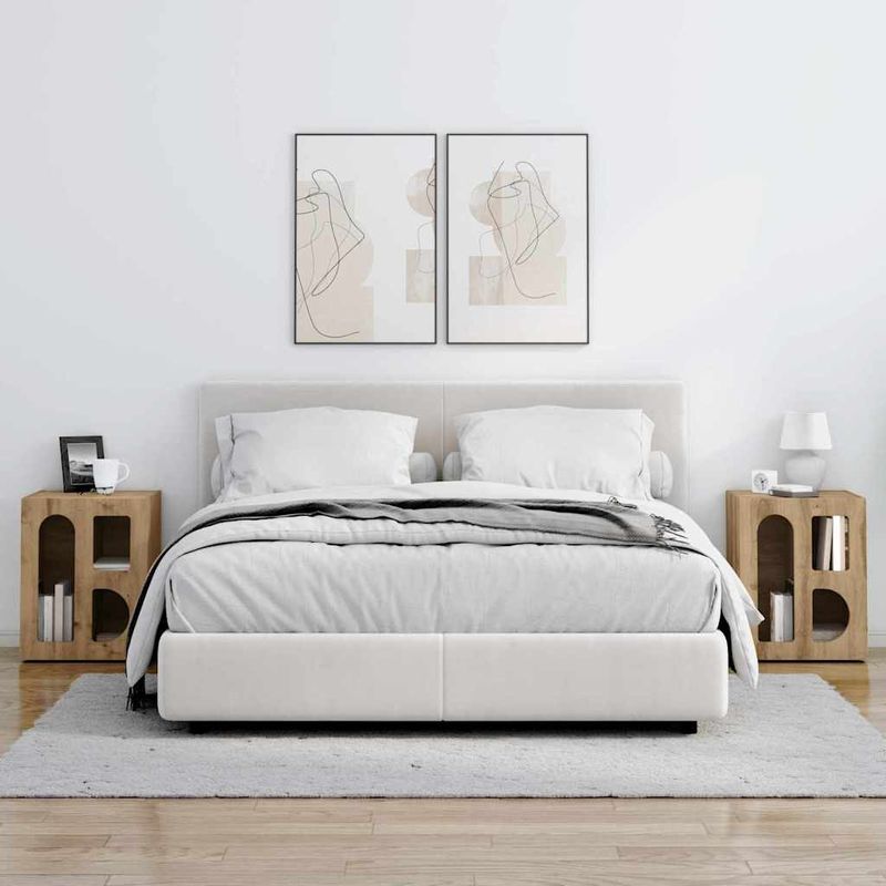 Casa si Gradina - Mobilier - Comode si corpuri - Noptiere - Noptiera 2 pcs Stejar Artizanal 40 x 35 x 50 cm Lemn compozit - Infinity.ro