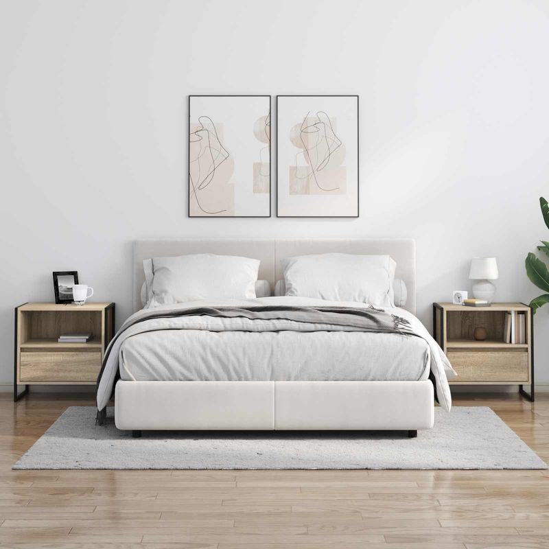 Casa si Gradina - Mobilier - Comode si corpuri - Noptiere - Noptiera cu sertar 2 pcs Sonoma 50 x 39,5 x 50 cm Lemn compozit - Infinity.ro