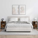 Casa si Gradina - Mobilier - Comode si corpuri - Noptiere - Noptiera Stejar fumuriu 39,5 x 30 x 50 cm Lemn compozit - Infinity.ro