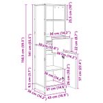 Casa si Gradina - Mobilier - Comode si corpuri - Comode - Dulap pentru carti Lemn Vechi 43 x 36 x 150.5 cm Lemn compozit - Infinity.ro