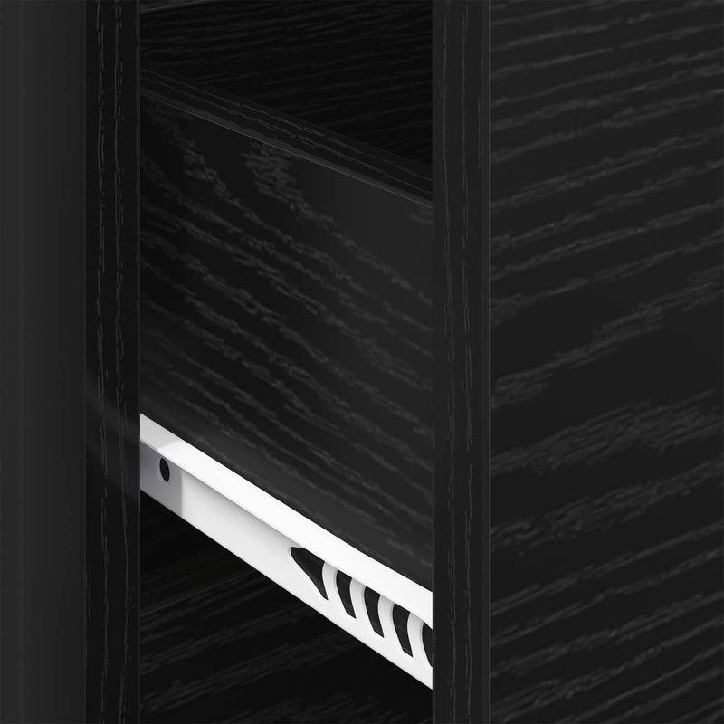 Casa si Gradina - Mobilier - Comode si corpuri - Comode - Bufet cu sertar Stejar Negru 79 x 36 x 75.5 cm Lemn compozit - Infinity.ro