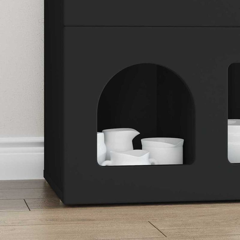 Casa si Gradina - Mobilier - Comode si corpuri - Comode - Bufet Negru 80.5 x 35 x 59 cm Lemn compozit - Infinity.ro