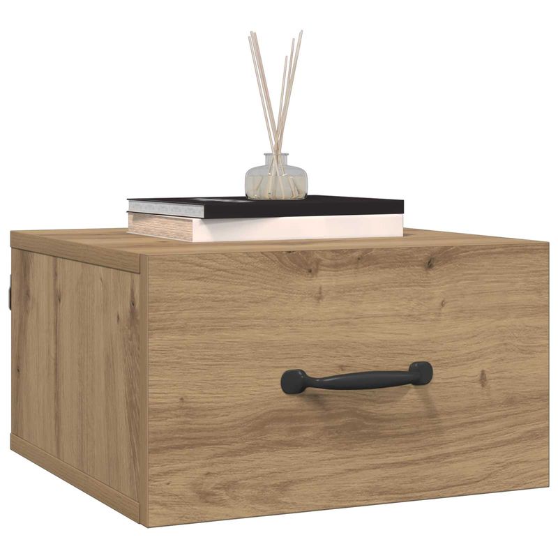 Casa si Gradina - Mobilier - Comode si corpuri - Noptiere - Noptiera Stejar artizanal 35 x 35 x 20 cm Lemn compozit - Infinity.ro