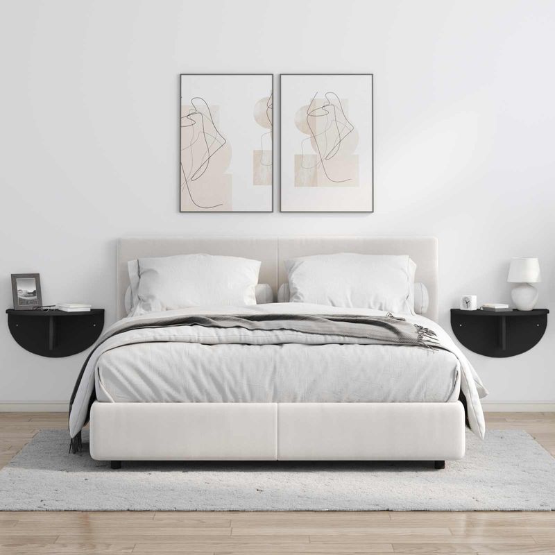 Casa si Gradina - Mobilier - Biblioteci si rafturi - Rafturi - Raft de perete Pe perete Negru 38 x 19 x 19 cm Lemn compozit - Infinity.ro