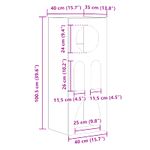 Casa si Gradina - Mobilier - Comode si corpuri - Comode - Bufet Stejar fumuriu 40 x 35 x 100.5 cm Lemn compozit - Infinity.ro
