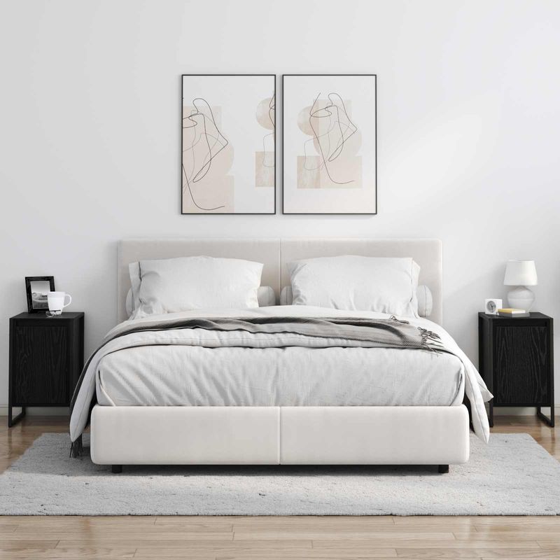 Casa si Gradina - Mobilier - Comode si corpuri - Noptiere - Noptiera Stejar Negru 39,5 x 30 x 50 cm Lemn compozit - Infinity.ro