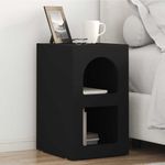 Casa si Gradina - Mobilier - Comode si corpuri - Noptiere - Noptiera Negru 29.5 x 35 x 50 cm Lemn compozit - Infinity.ro