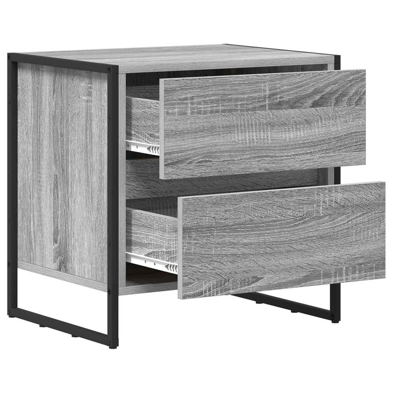 Casa si Gradina - Mobilier - Comode si corpuri - Noptiere - Noptiera cu sertar Gri Sonoma 50 x 39.5 x 50 cm Lemn compozit - Infinity.ro