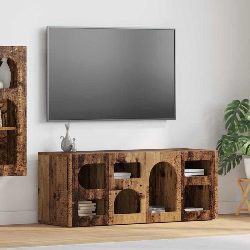 Casa si Gradina - Mobilier - Comode si corpuri - Comode - Cabinet TV Lemn vechi 100 x 35 x 40 cm Lemn compozit - Infinity.ro