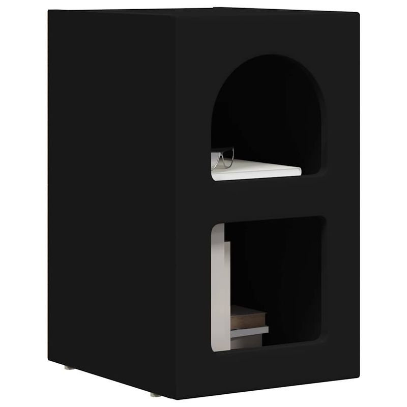 Casa si Gradina - Mobilier - Comode si corpuri - Noptiere - Noptiera Negru 29.5 x 35 x 50 cm Lemn compozit - Infinity.ro