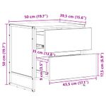 Casa si Gradina - Mobilier - Comode si corpuri - Noptiere - Noptiera cu sertar Gri Sonoma 50 x 39.5 x 50 cm Lemn compozit - Infinity.ro
