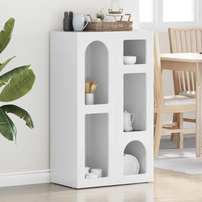 Casa si Gradina - Mobilier - Comode si corpuri - Corpuri bucatarie - Bufet Alb lucios 59 x 35 x 100,5 cm Lemn compozit - Infinity.ro
