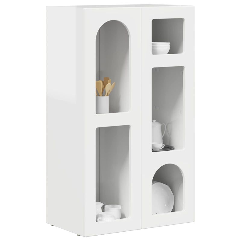 Casa si Gradina - Mobilier - Comode si corpuri - Corpuri bucatarie - Bufet Alb lucios 59 x 35 x 100,5 cm Lemn compozit - Infinity.ro