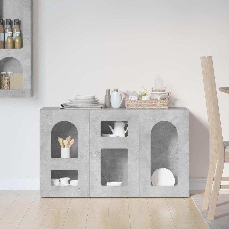 Casa si Gradina - Mobilier - Comode si corpuri - Comode - Bufet Gri din beton 100 x 35 x 59 cm Lemn compozit - Infinity.ro
