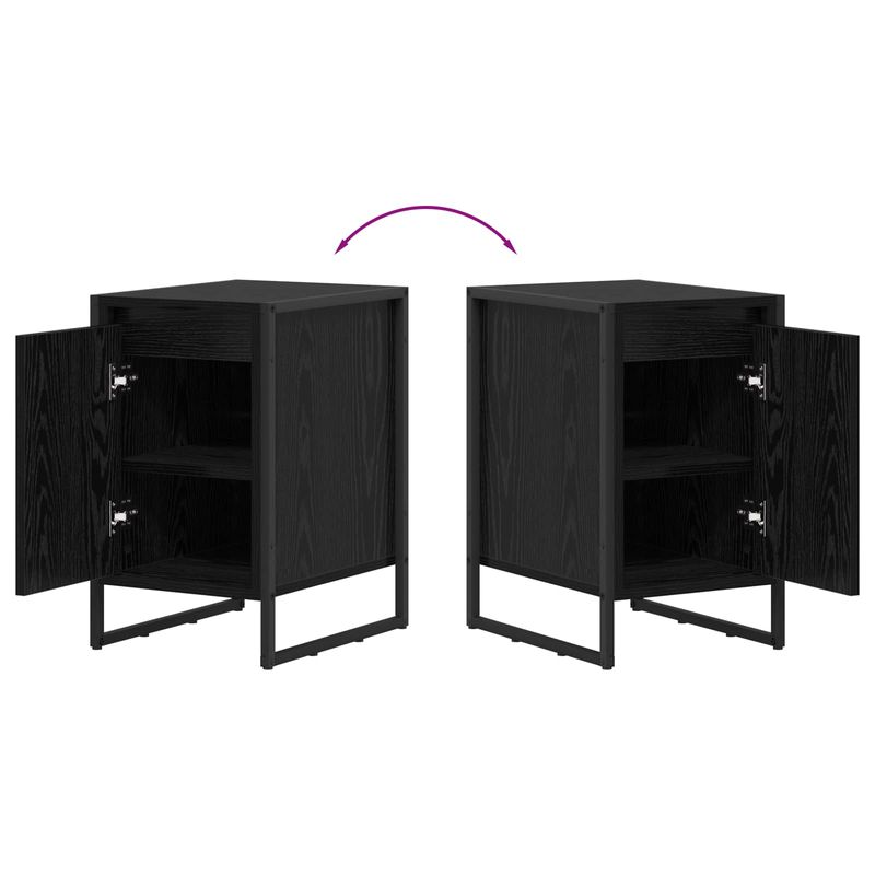 Casa si Gradina - Mobilier - Comode si corpuri - Noptiere - Noptiera Stejar Negru 39,5 x 30 x 50 cm Lemn compozit - Infinity.ro