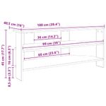 Casa si Gradina - Mobilier - Comode si corpuri - Comode - DulapdecoltpentruTV Gri Sonoma 102x40,5x45cm Lemn compozit - Infinity.ro