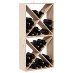 Casa si Gradina - Mobilier - Biblioteci si rafturi - Rafturi - Raft pentru vin 2 pcs natural 62 x 25 x 62 cm Lemn de pin masiv - Infinity.ro