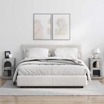 Casa si Gradina - Mobilier - Comode si corpuri - Noptiere - Noptiera 2 pcs Gri din beton 29.5 x 35 x 50 cm Lemn compozit - Infinity.ro