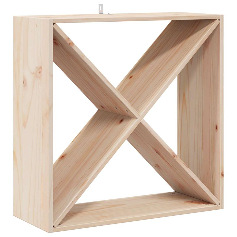 Casa si Gradina - Mobilier - Biblioteci si rafturi - Rafturi - Raft pentru vin 2 pcs natural 62 x 25 x 62 cm Lemn de pin masiv - Infinity.ro