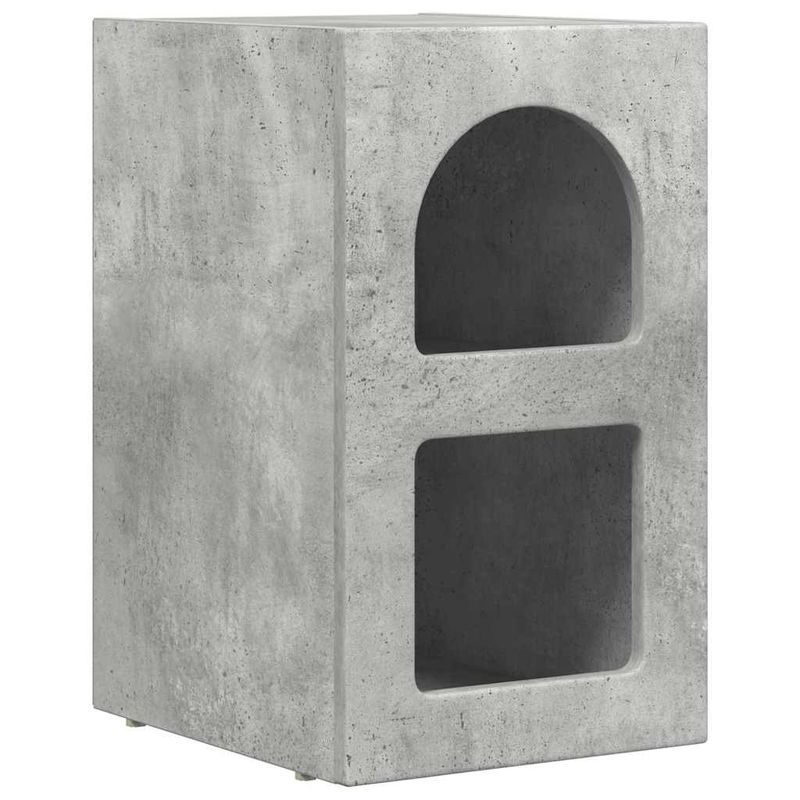 Casa si Gradina - Mobilier - Comode si corpuri - Noptiere - Noptiera 2 pcs Gri din beton 29.5 x 35 x 50 cm Lemn compozit - Infinity.ro