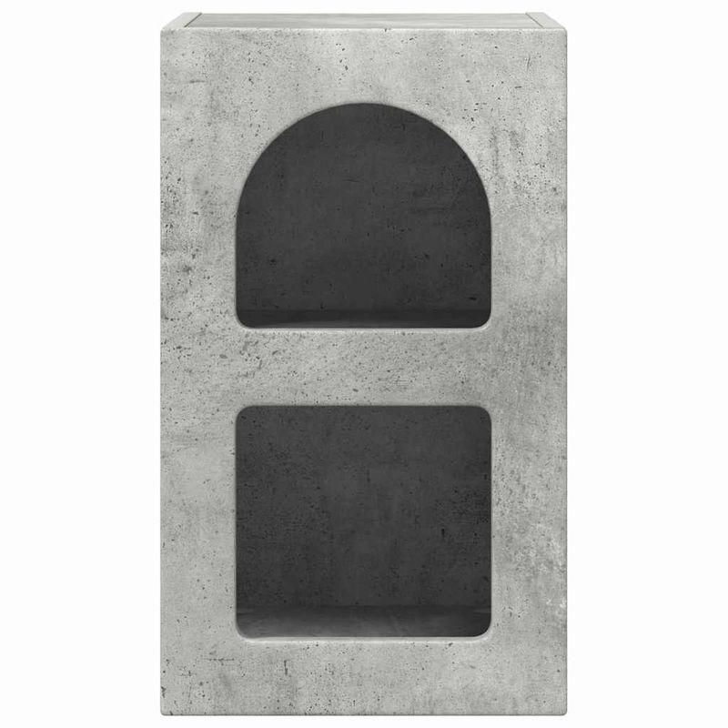 Casa si Gradina - Mobilier - Comode si corpuri - Noptiere - Noptiera 2 pcs Gri din beton 29.5 x 35 x 50 cm Lemn compozit - Infinity.ro