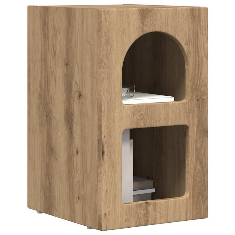 Casa si Gradina - Mobilier - Comode si corpuri - Noptiere - Noptiera Stejar Artizanal 29.5 x 35 x 50 cm Lemn compozit - Infinity.ro