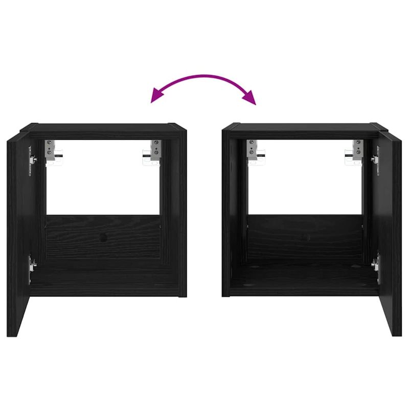 Casa si Gradina - Mobilier - Comode si corpuri - Comode - Dulap TV de perete Stejar Negru 30,5 x 35 x 30 cm Lemn compozit - Infinity.ro