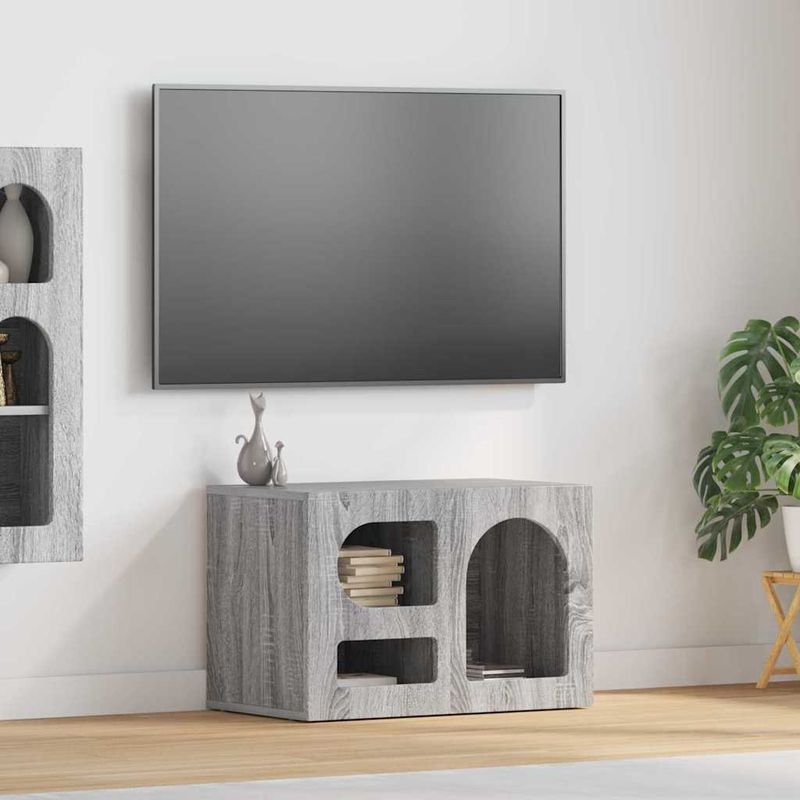 Casa si Gradina - Mobilier - Comode si corpuri - Comode - Cabinet TV Gri Sonoma 60 x 35 x 40 cm Lemn compozit - Infinity.ro