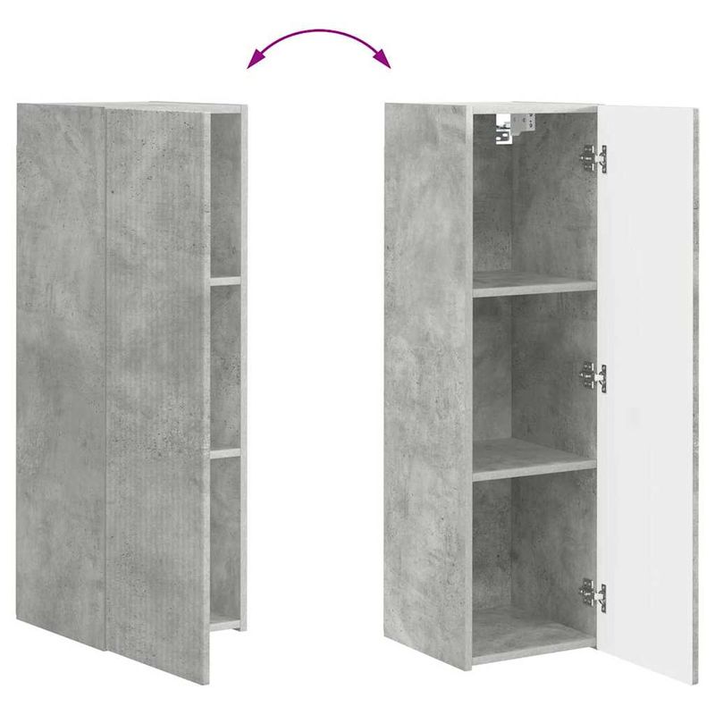 Casa si Gradina - Mobilier - Comode si corpuri - Comode - Dulap TV de perete Beton 30 x 31 x 100 cm Lemn compozit - Infinity.ro