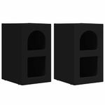 Casa si Gradina - Mobilier - Comode si corpuri - Noptiere - Noptiera 2 pcs Negru 29.5 x 35 x 50 cm Lemn compozit - Infinity.ro