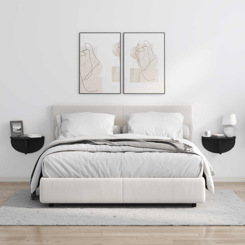 Casa si Gradina - Mobilier - Biblioteci si rafturi - Rafturi - Raft de perete Pe perete Negru 38 x 19 x 19 cm Lemn compozit - Infinity.ro