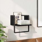 Casa si Gradina - Mobilier - Biblioteci si rafturi - Rafturi - Raft de perete Stejar Negru 30 x 25 x 30 cm Lemn compozit - Infinity.ro