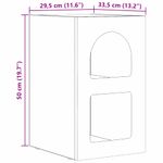 Casa si Gradina - Mobilier - Comode si corpuri - Noptiere - Noptiera Stejar Artizanal 29.5 x 35 x 50 cm Lemn compozit - Infinity.ro