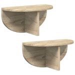 Casa si Gradina - Mobilier - Biblioteci si rafturi - Rafturi - Raft de perete Pe perete 2 pcs Stejar Sonoma 38 x 19 x 19 cm - Infinity.ro
