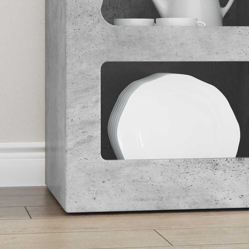 Casa si Gradina - Mobilier - Comode si corpuri - Comode - Bufet Gri din beton 40 x 35 x 100,5 cm Lemn compozit - Infinity.ro