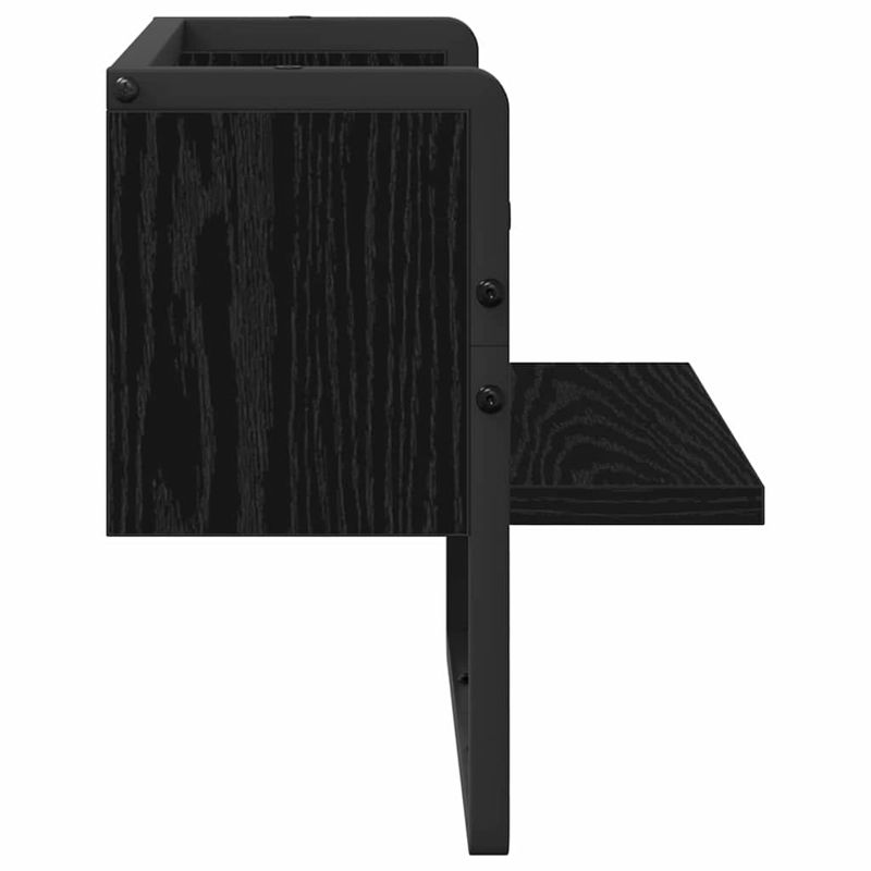 Casa si Gradina - Mobilier - Biblioteci si rafturi - Rafturi - Raft de perete Stejar Negru 30 x 25 x 30 cm Lemn compozit - Infinity.ro