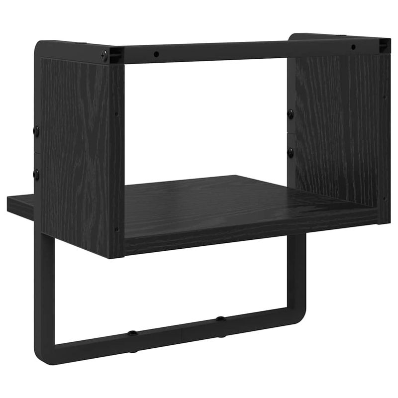 Casa si Gradina - Mobilier - Biblioteci si rafturi - Rafturi - Raft de perete Stejar Negru 30 x 25 x 30 cm Lemn compozit - Infinity.ro