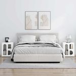 Casa si Gradina - Mobilier - Comode si corpuri - Noptiere - Noptiera 2 pcs Alb lucios 40 x 35 x 50 cm Lemn compozit - Infinity.ro