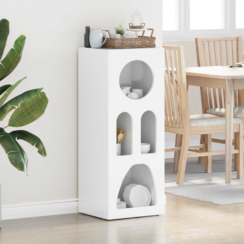 Casa si Gradina - Mobilier - Comode si corpuri - Corpuri bucatarie - Bufet Alb lucios 40 x 35 x 100.5 cm Lemn compozit - Infinity.ro