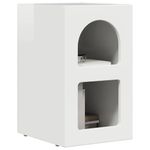 Casa si Gradina - Mobilier - Comode si corpuri - Noptiere - Noptiera Alb lucios 29.5 x 35 x 50 cm Lemn compozit - Infinity.ro