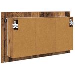 Casa si Gradina - Mobilier - Mobilier baie - Corpuri baie - Dulap cu oglinda pentru baie cu raft Lemn Vechi 80 x 12 x 45 cm - Infinity.ro