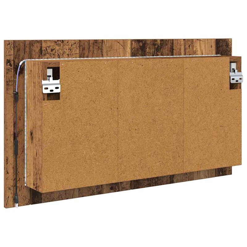 Casa si Gradina - Mobilier - Mobilier baie - Corpuri baie - Dulap cu oglinda pentru baie cu raft Lemn Vechi 80 x 12 x 45 cm - Infinity.ro